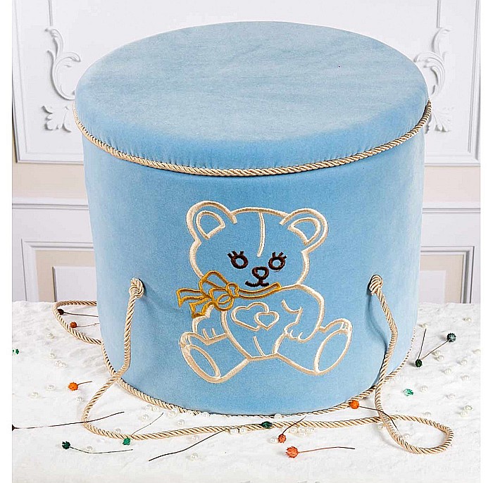 Cutie si trusou de botez albastru Biserica pentru baiat, Teddy Bear [2]