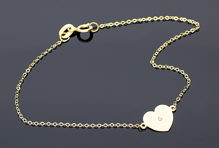 Diamond Collection- Bratara de aur 14K dama Inima cu Diamant [2]