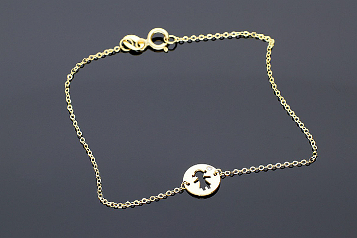 Diamond Collection- Bratara de aur 14K Fetita cu Diamant [2]