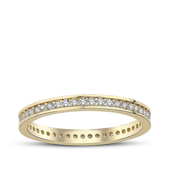 Inel de aur 14k bijuterii dama verigheta tenis R14 [2]