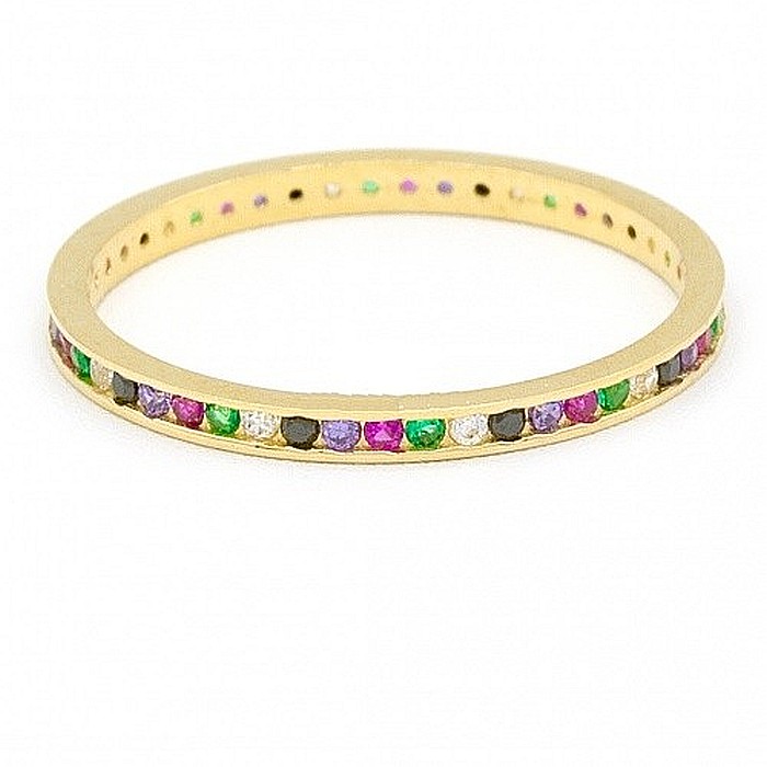 Inel din aur dama tip verigheta tenis CURCUBEU R12 [3]