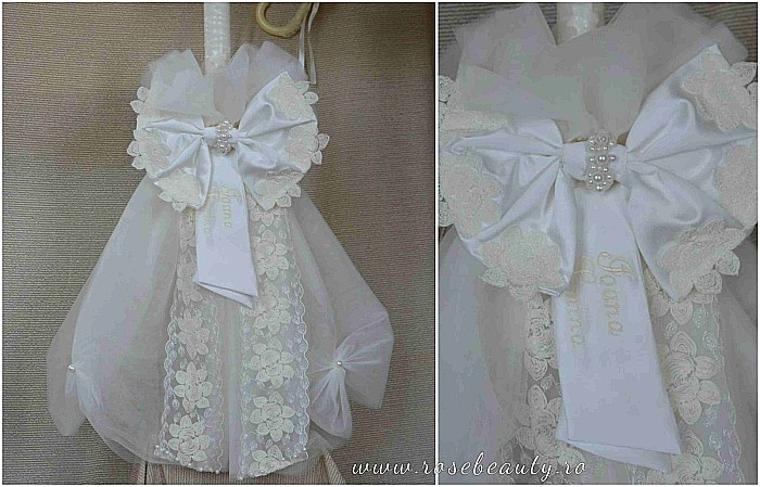 Lumanari botez fetita personalizata Flower [3]