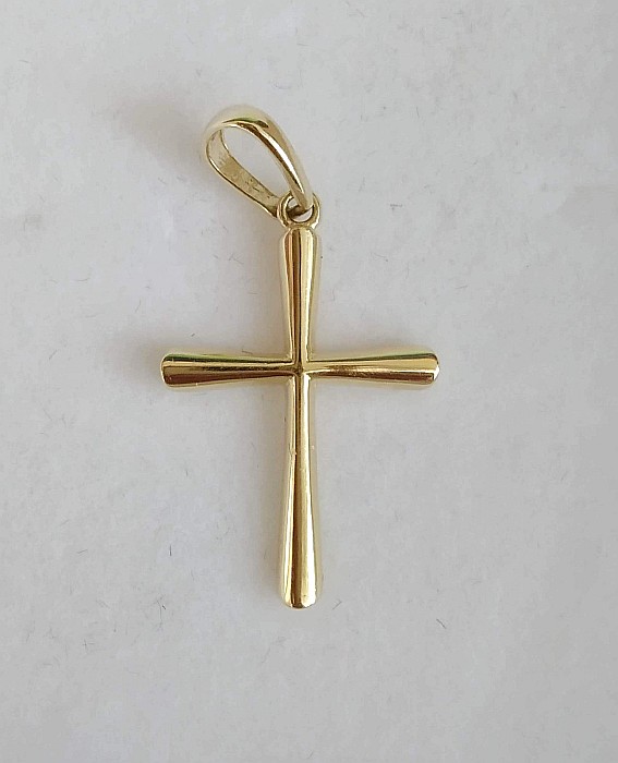 Medalion din aur 14k dama Cruce 1,8 cm subtire [2]