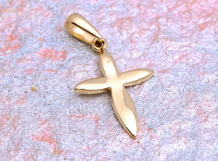 Pandantiv din aur 14K dama Cruce - Bijuterii aur [2]