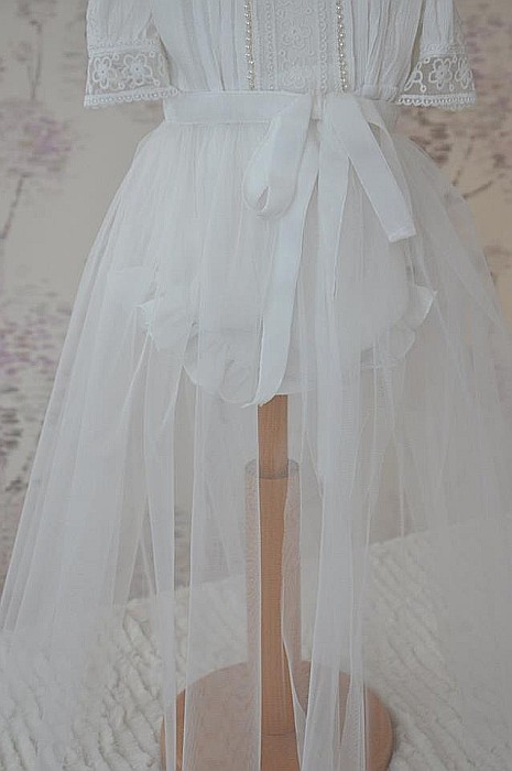 Rochita botez bebe alba pentru vara, Little White Angel [5]