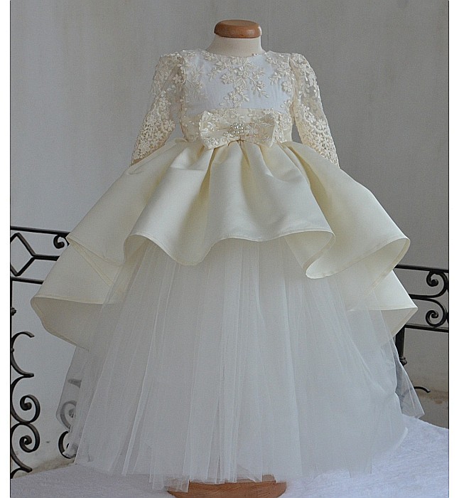 Rochita botez bebe fete alb-ivoire de vara INNOCENCE [5]