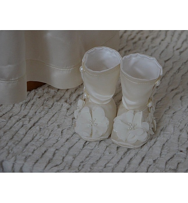 Rochita botez catolic de vara GRACE set elegant din dantela 3D, 4 piese [5]