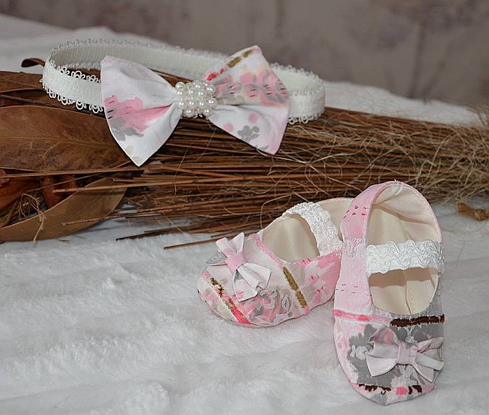 Rochita botez fetite roz de vara LUNA - set tafta subtire ocazii speciale, 3 piese [5]