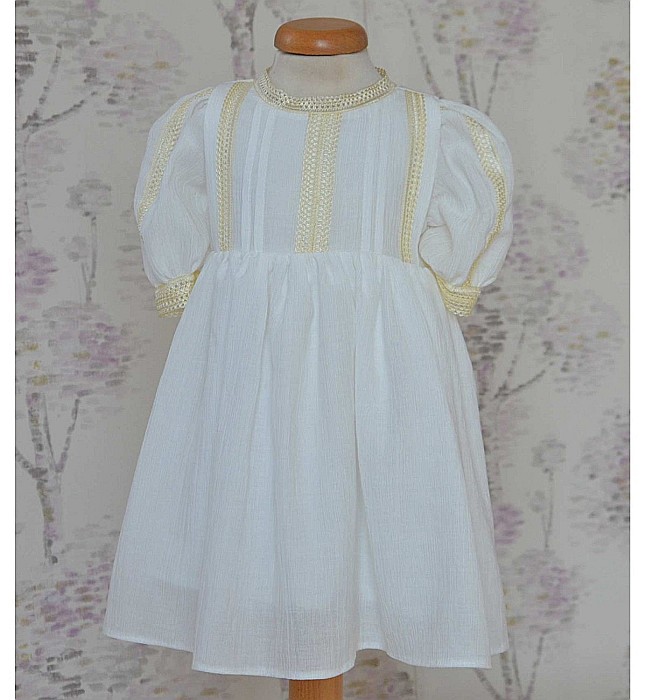 Rochita traditionala bebe botez pentru vara, Cosite Aurii [4]