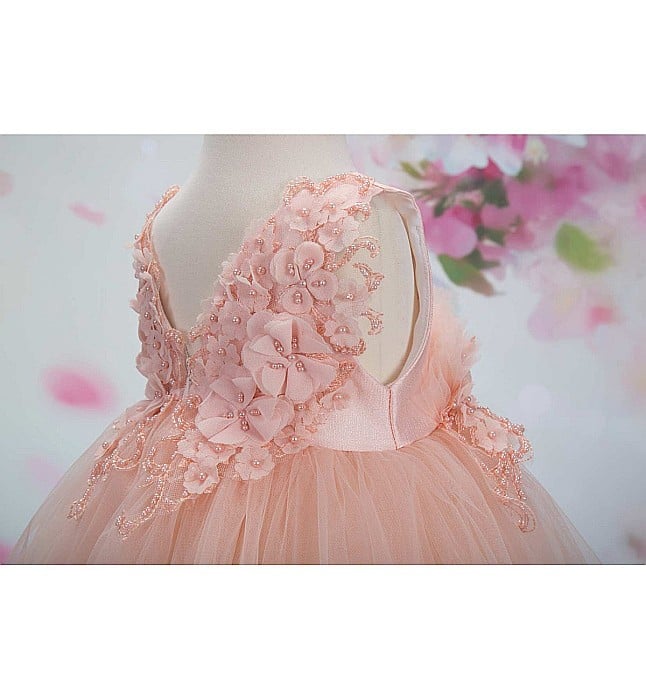 Rochite botez fete pentru vara dantela 3D MARIA STUART - set spectaculos 3 piese [6]