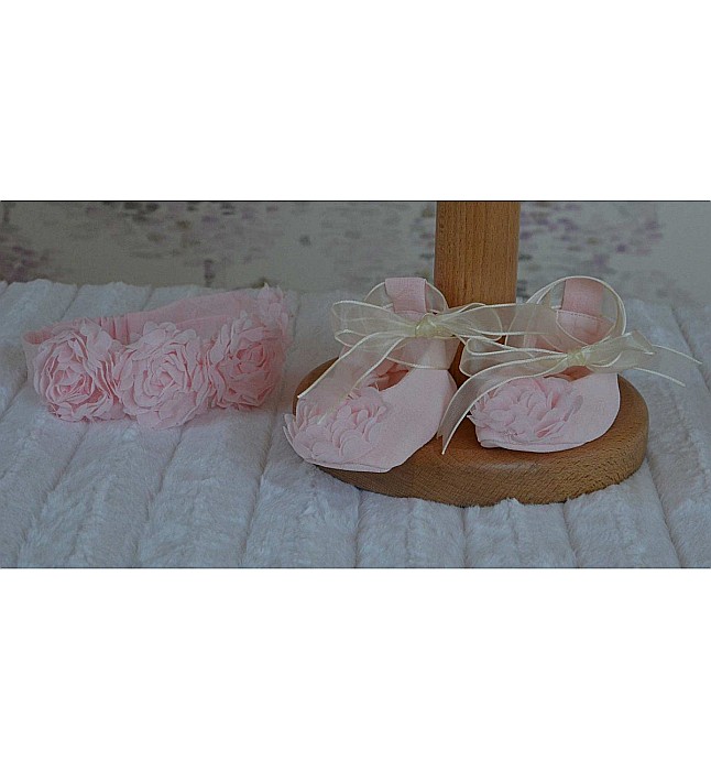 Rochite botez fete roz de vara cu trandafirasi, Rose Tiara [6]