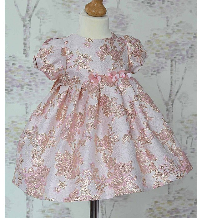 Rochite de botez- Rochita botez fete vara roz ROSE, 3 piese [2]