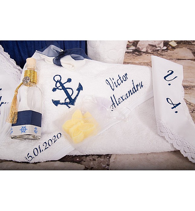 Trusou botez baiat personalizat biserica Marea Albastra [2]