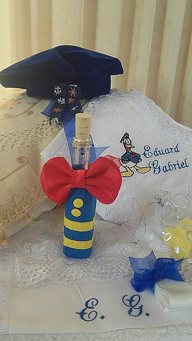 Trusou botez biserica baiat cu accesorii tema marinarul DONALD, 7 piese, cvt07 [2]