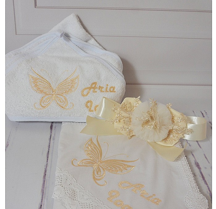 Trusou botez fete fetite cu dantela Beige, Innocence [6]