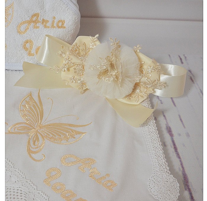 Trusou botez fete fetite cu dantela Beige, Innocence [5]