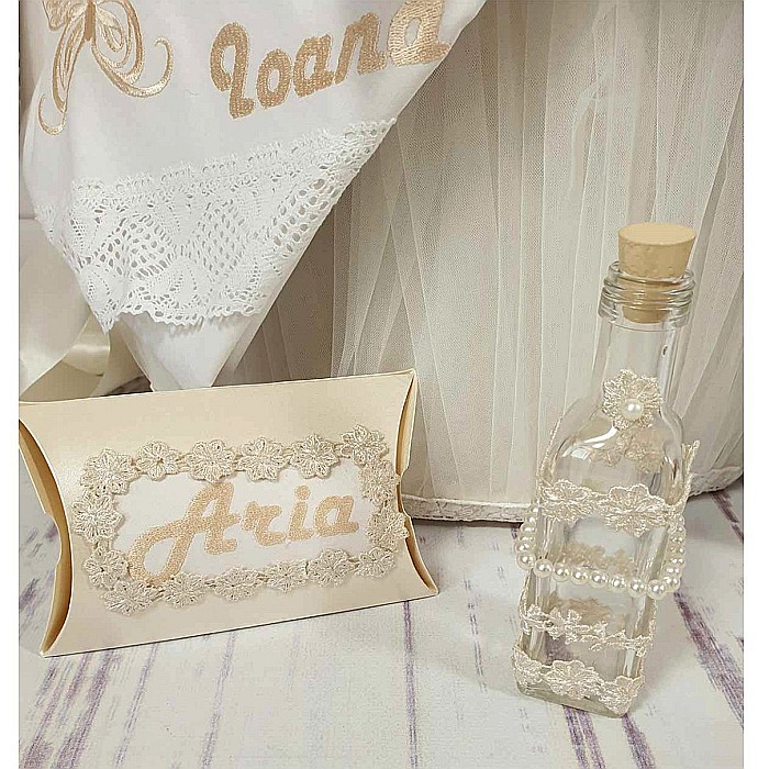 Trusou botez fete fetite cu dantela Beige, Innocence [3]