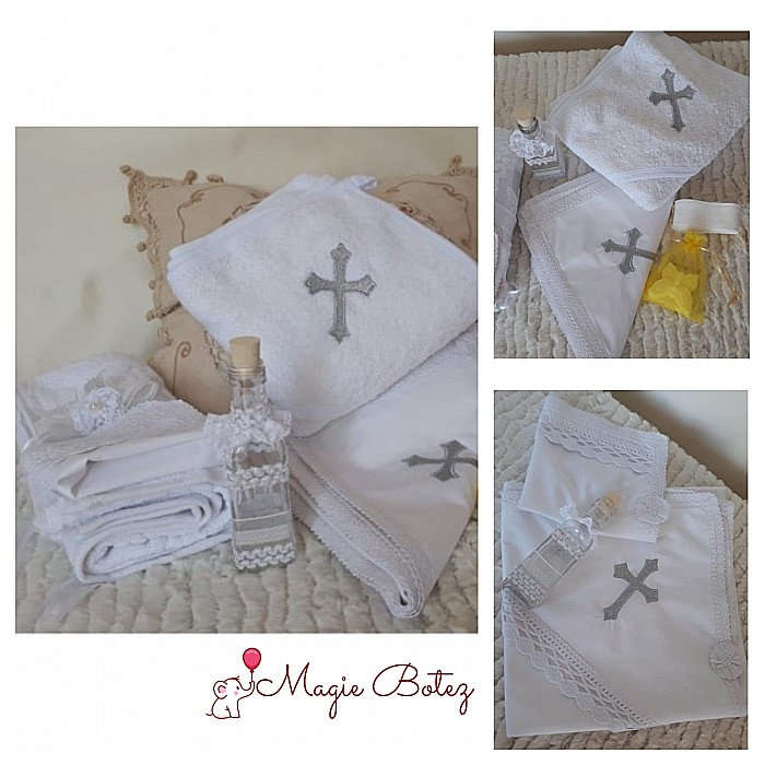 Trusou de Botez fetite baieti Cruce brodata, CROCE [2]