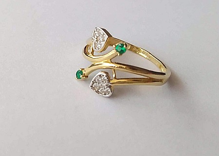 Bijuterii inel de aur galben 14k colectie noua INIMIOARE R13 [4]