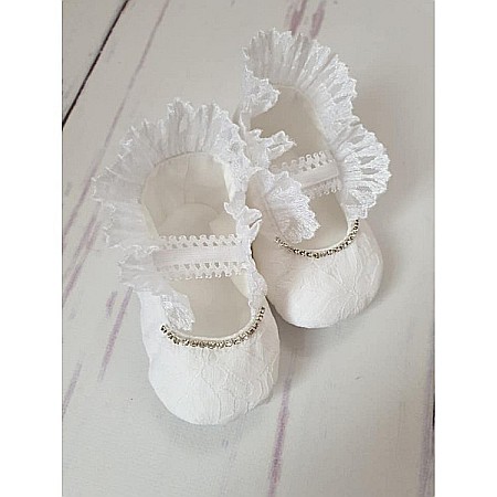 Body alb si accesorii de botez fete pentru vara Yasmine, 4 piese [3]