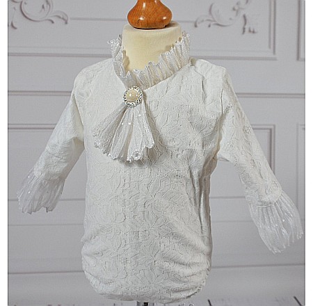 Body alb si accesorii de botez fete pentru vara Yasmine, 4 piese [1]