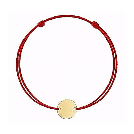 Bratara aur 14k pentru bebelusi copii snur rosu BANUT [1]