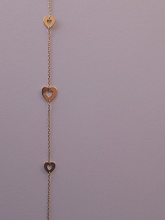 Bratara de aur 14K mobila cu Inimioare- Bratari de aur dama [0]