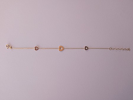 Bratara de aur 14K mobila cu Inimioare- Bratari de aur dama [1]