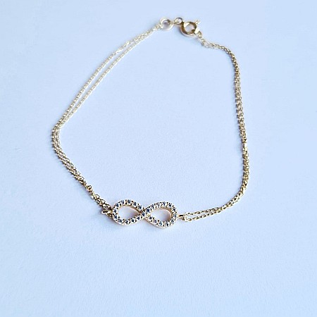 Bratara de aur 14K mobila Infinit - Bratari de aur dama [2]