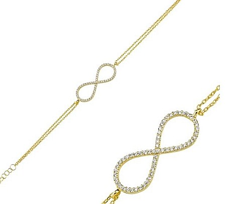 Bratara de aur 14K mobila Infinit - Bratari de aur dama [3]