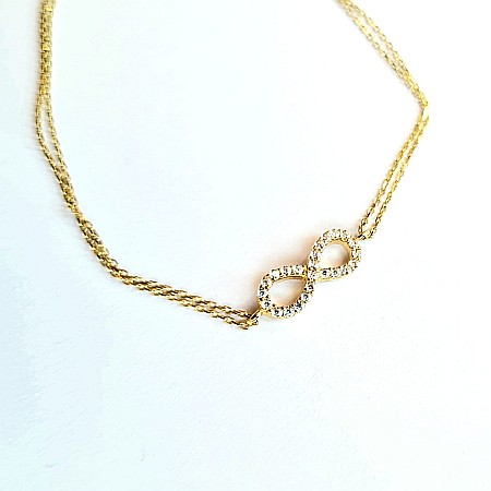 Bratara de aur 14K mobila Infinit - Bratari de aur dama [0]