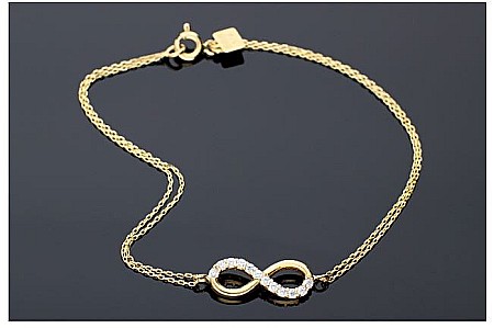 Bratara de aur 14K mobila Infinit- Bratari de aur dama [1]