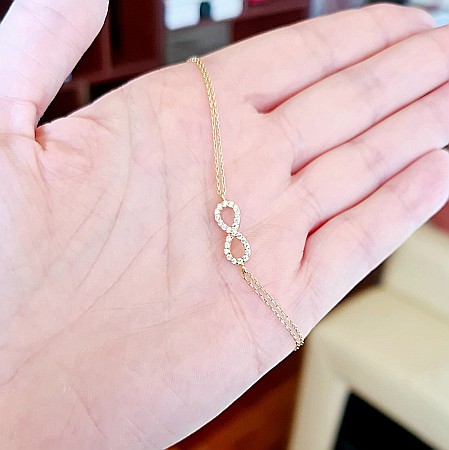 Bratara de aur 14K mobila Infinit - Bratari de aur dama [1]