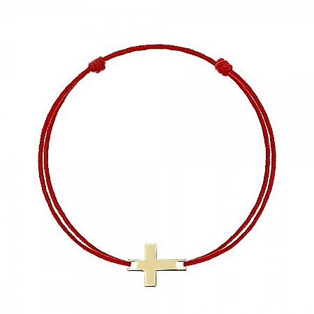 Bratari din aur - Bratara de aur 14k nou nascuti bebelusi Botez Cruciulita 1 cm
