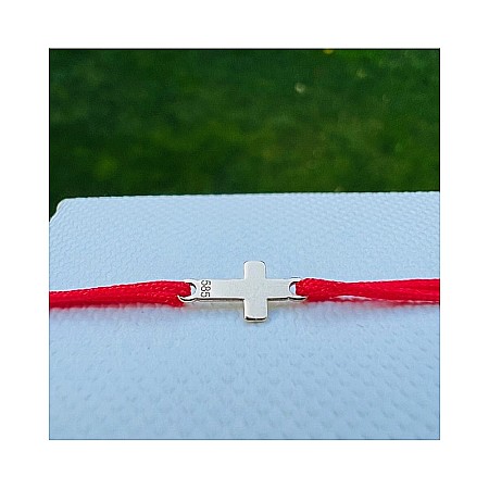 Bratari de aur copii si bebelusi - Bratara de aur 14k nou nascuti bebelusi Botez Cruciulita 1 cm