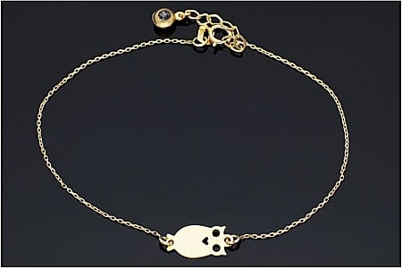Bratara din aur 14K mobila dama cadou reglabila Bufnita [1]