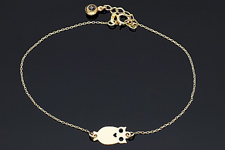 Bratara din aur 14K mobila dama cadou reglabila Bufnita [0]