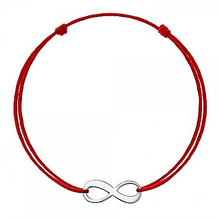 Bratari din aur - Bratara rosie de aur 14K bebelusi copii snur Botez INFINIT 11 mm