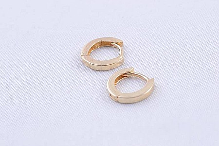 Cercei aur 14K nou nascuti bebelusi rotunzi tortite simple 6mm [0]