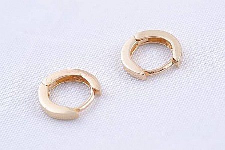 Cercei aur 14K nou nascuti bebelusi rotunzi tortite simple 6mm [3]
