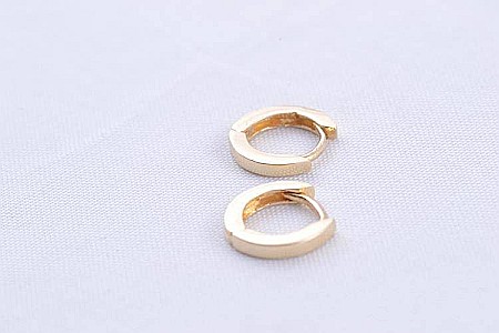 Cercei aur 14K nou nascuti bebelusi rotunzi tortite simple 6mm [2]