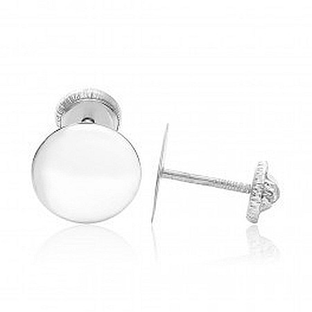 Cercei aur fete - Cercei aur alb 14K copii fete Banuti 6mm