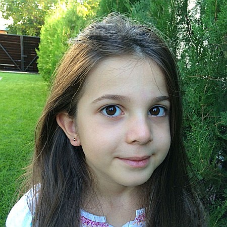 Cercei aur galben 14K cu surub nou nascuti bebelusi Semisfere 5mm [0]