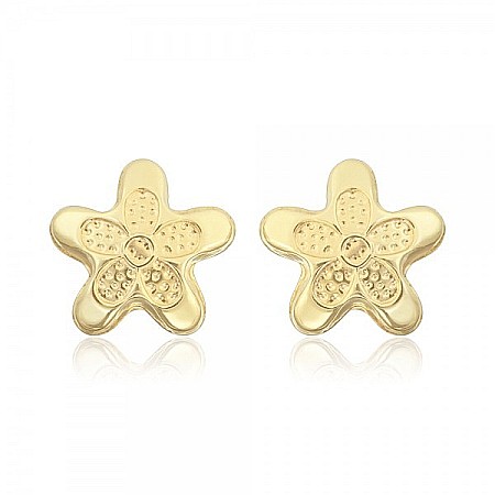 Cercei de aur 14k copii fetite Stelute de mare 7 mm [1]