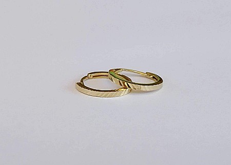 Cercei de aur 14K rotunzi fetite si dama Tortite cu striatii 11 mm [0]