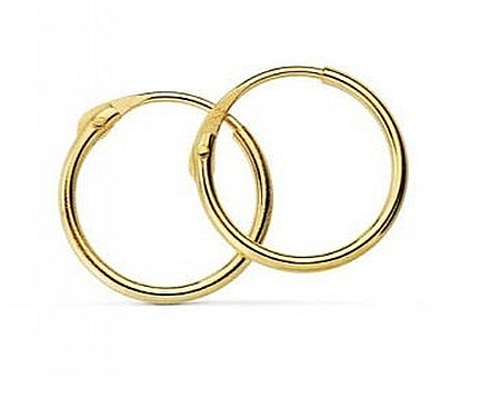 Cercei de aur 14K rotunzi nou nascuti bebelusi Tortite 8 mm [3]