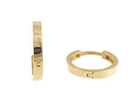 Cercei de aur 14K rotunzi nou nascuti bebelusi Tortite cu pietricica 9 mm [3]