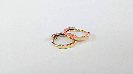 Cercei de aur 14K rotunzi nou nascuti bebelusi Tortite cu striatii 9 mm [1]