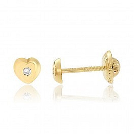 Cercei de aur 18K nou nascuti bebelusi Inimioare [1]