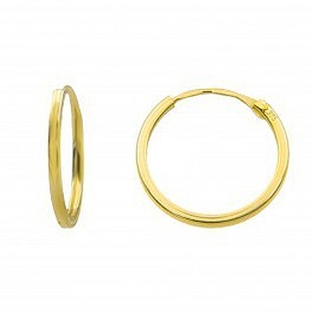 Cercei de aur 9K rotunzi fetite dama Tortite 13 mm [0]